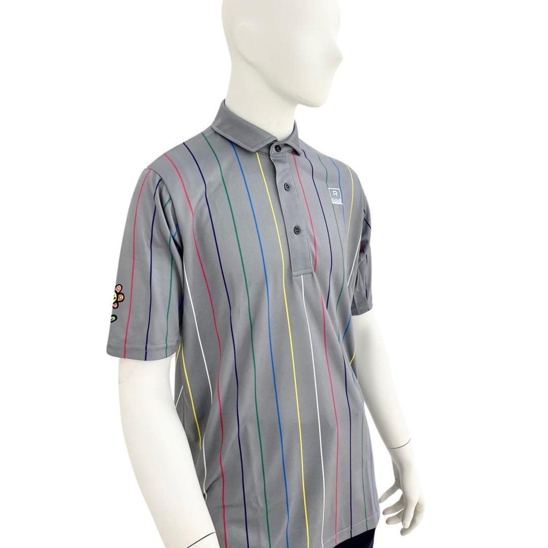 エリートグリップ　ラフウォーター　ポロシャツ　ハッピー6柄　グレー　LLサイズ エリートグリップ ラフウォーター ポロシャツ ハッピー6柄 グレー LL