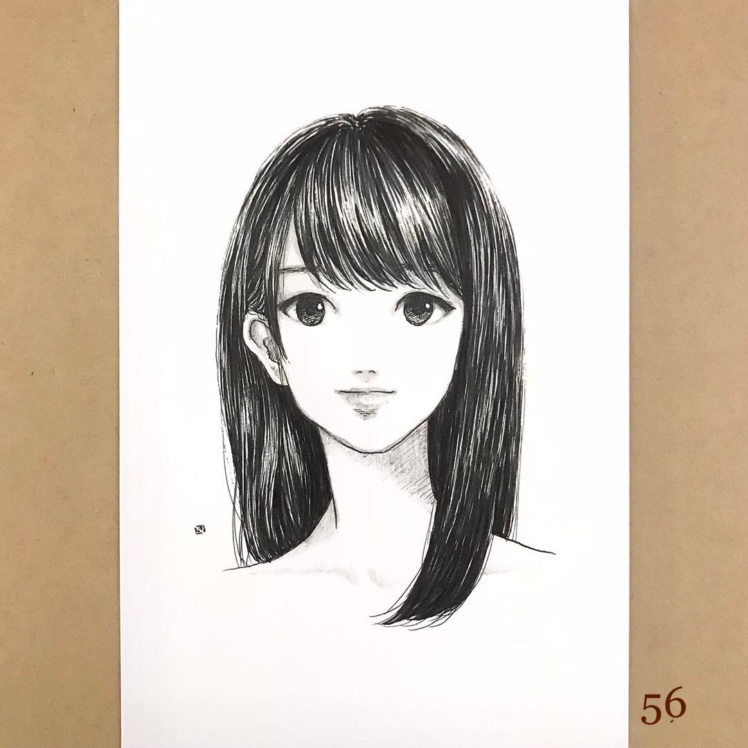No.56（ペン画・ドローイング・手描きイラスト・絵画・人物画・原画