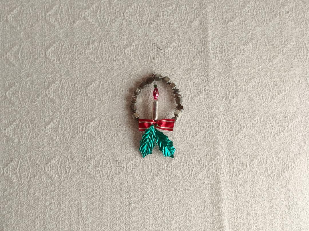 【misen2014さま】vintage✵ 硝子リースとキャンドルのオーナメント Pluto Design プルート・デザイン ロータリーキャンドルホルダー