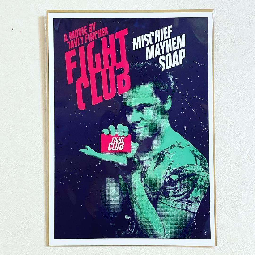ミニ ポスター「ファイト・クラブ ブラッド・ピット 上半身 石鹸