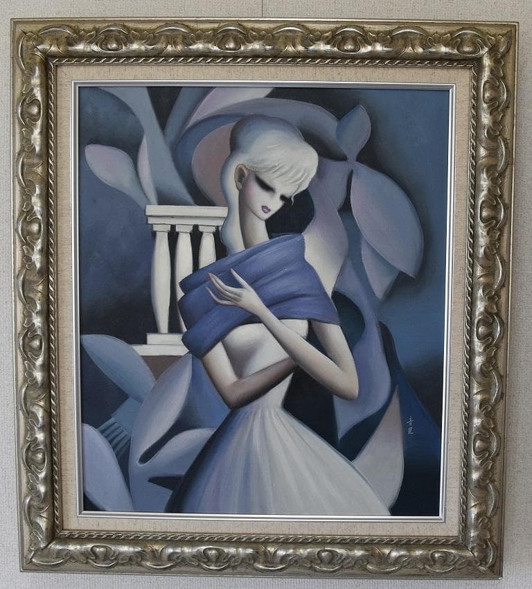 20世紀・日本の洋画家・二科展ドン 東郷青児 肉筆油彩色 - メルカリ