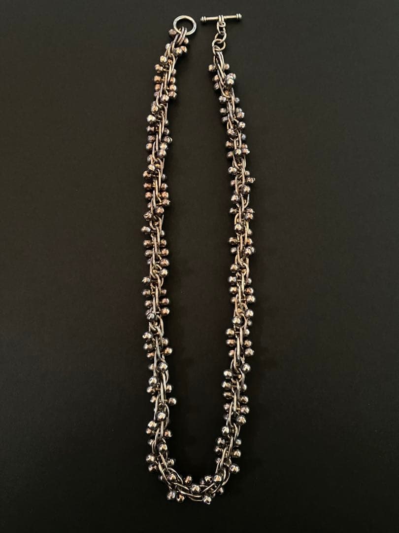 ヴィンテージ DNA チェーンリンク シルバー ネックレス Spratling Silver Triple Link Necklace – 1850 House Museum Store
