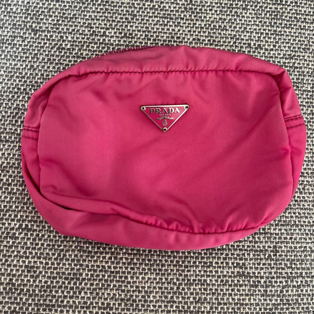 プラダ ピンク ナイロン ポーチ 正規品 - メルカリ