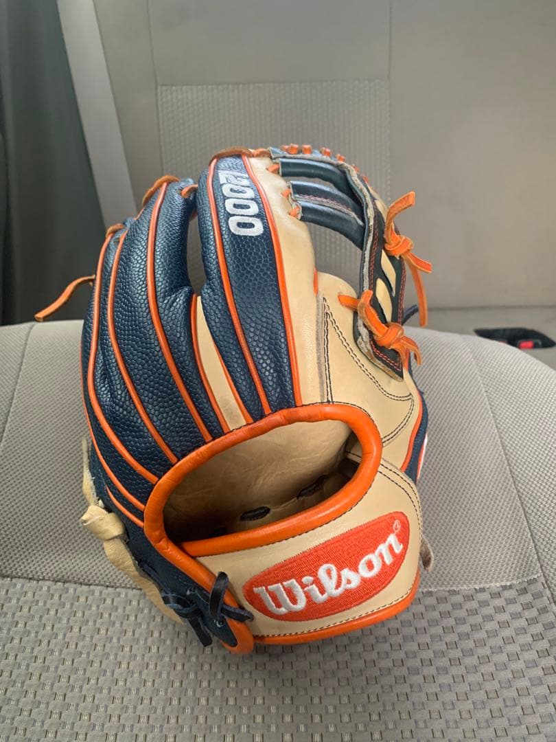 Wilson 硬式グローブ ベージュ/オレンジ ウィルソン Wilson 硬式グローブ 内野手用 86型 ロハスモデル 小指2本