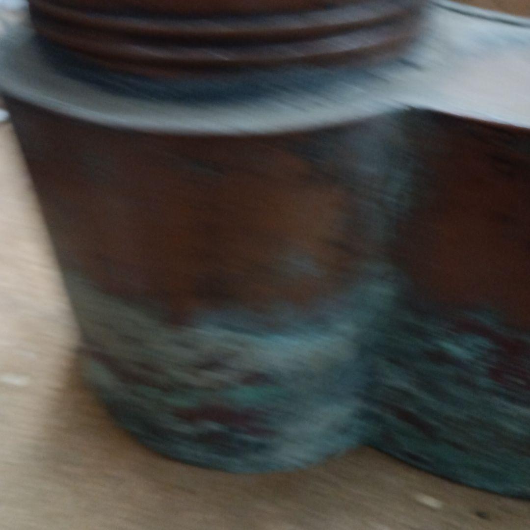 4483）燗銅壺（かんどうこ）丸型火鉢用 大型 現状漏れあり