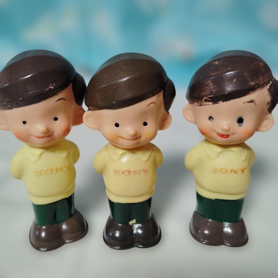 ソニー坊や SONY坊や ソフビ人形 昭和レトロ 年代物 フィギュア 3体