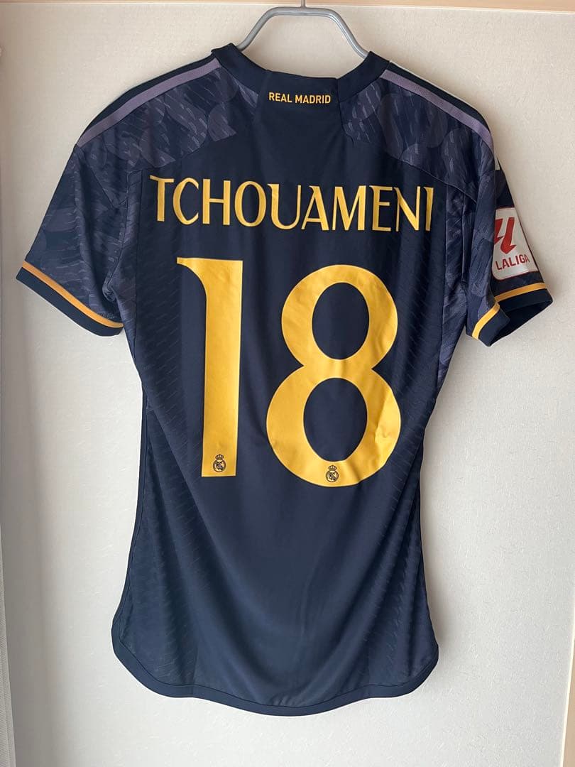 【新品未使用】23 24レアル・マドリード チュアメニ 2rd ユニフォーム 受注販売】Adidas 23/24 レアルマドリードホームユニフォーム CL決勝