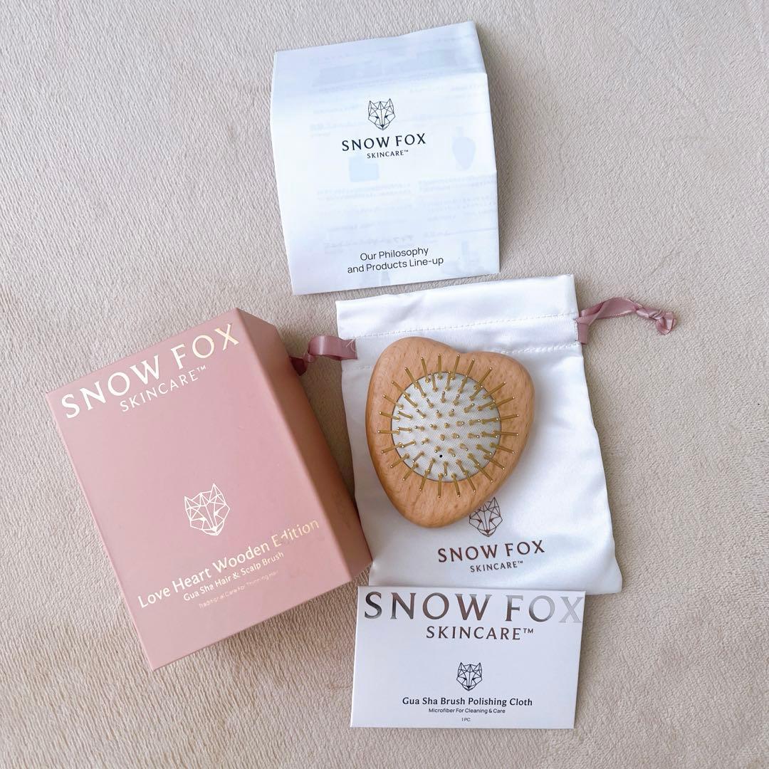 SNOW FOX カッサ ウッド ミニハート ヘアブラシセット