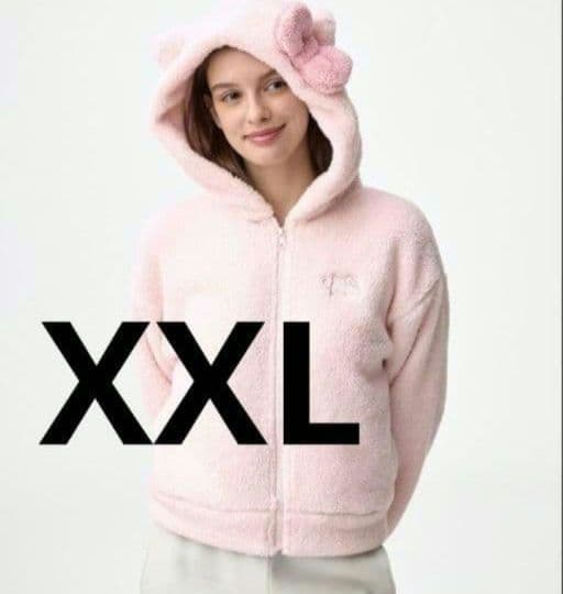 gu ジーユー マシュマロフィールフルジップパーカ サンリオ キティ