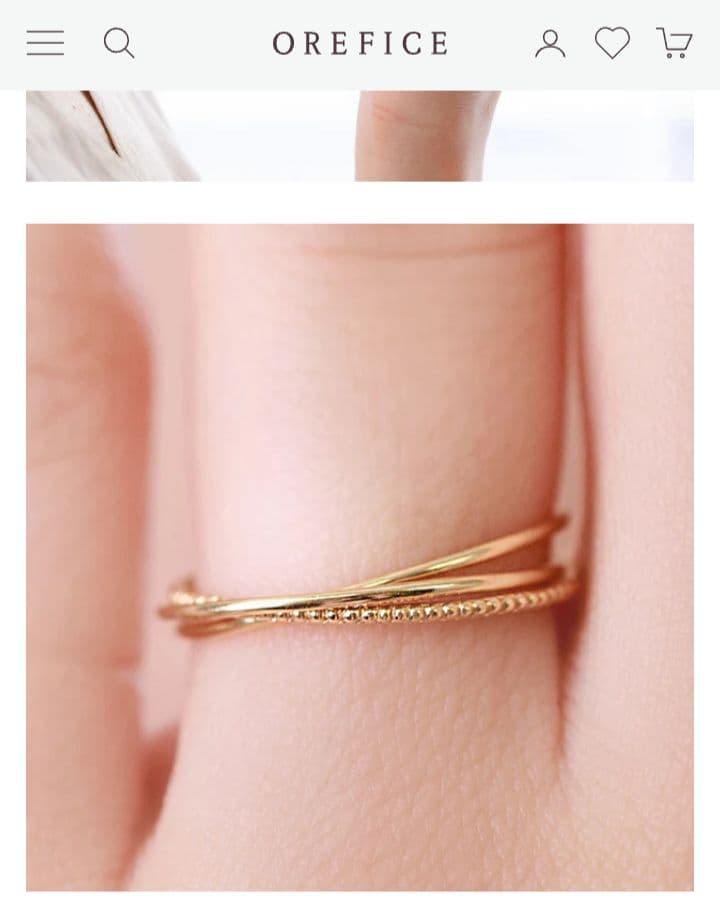 オレフィーチェ K18 PG トリプレットリング 9号 OREFICE - メルカリ