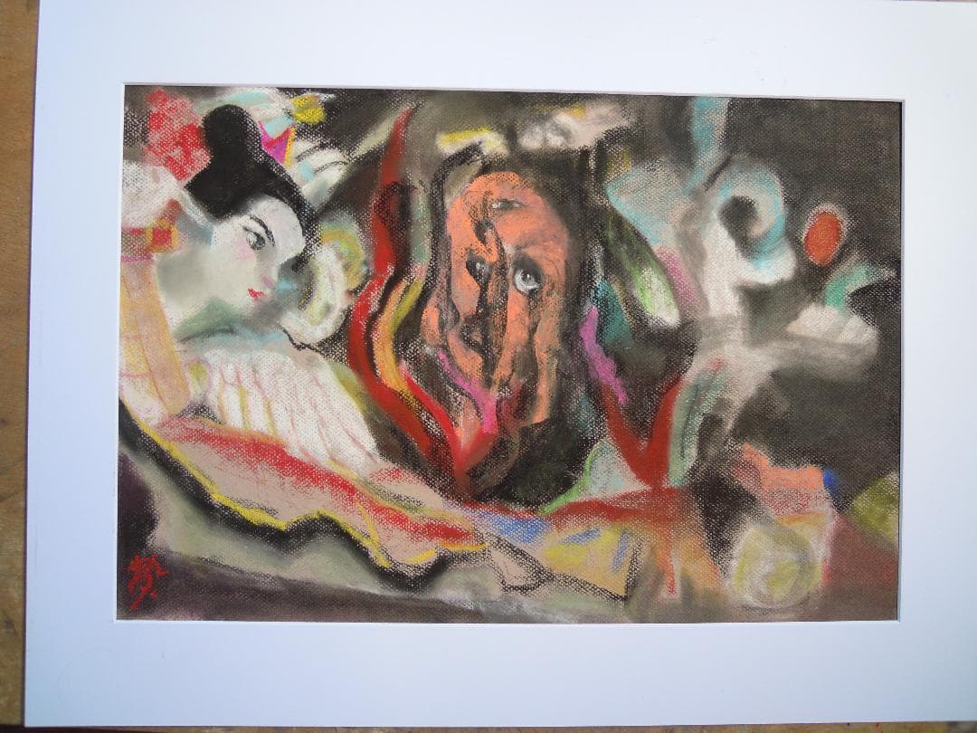 手描きイラスト2378肉筆原画絵画鉛筆画和装美人画