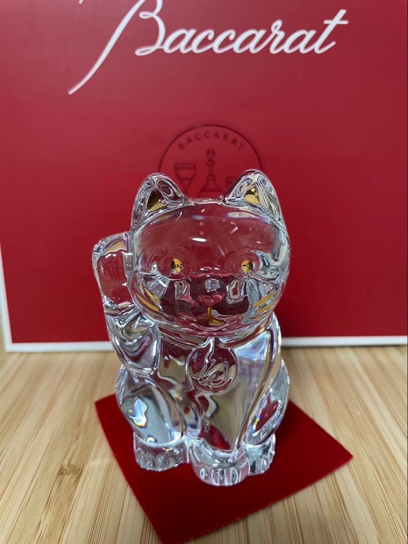 ★新品 bacarrat 招き猫 バカラ 藤原丈一郎 クリスタル 猫 ☆新品 bacarrat 招き猫 バカラ 藤原丈一郎 クリスタル 猫