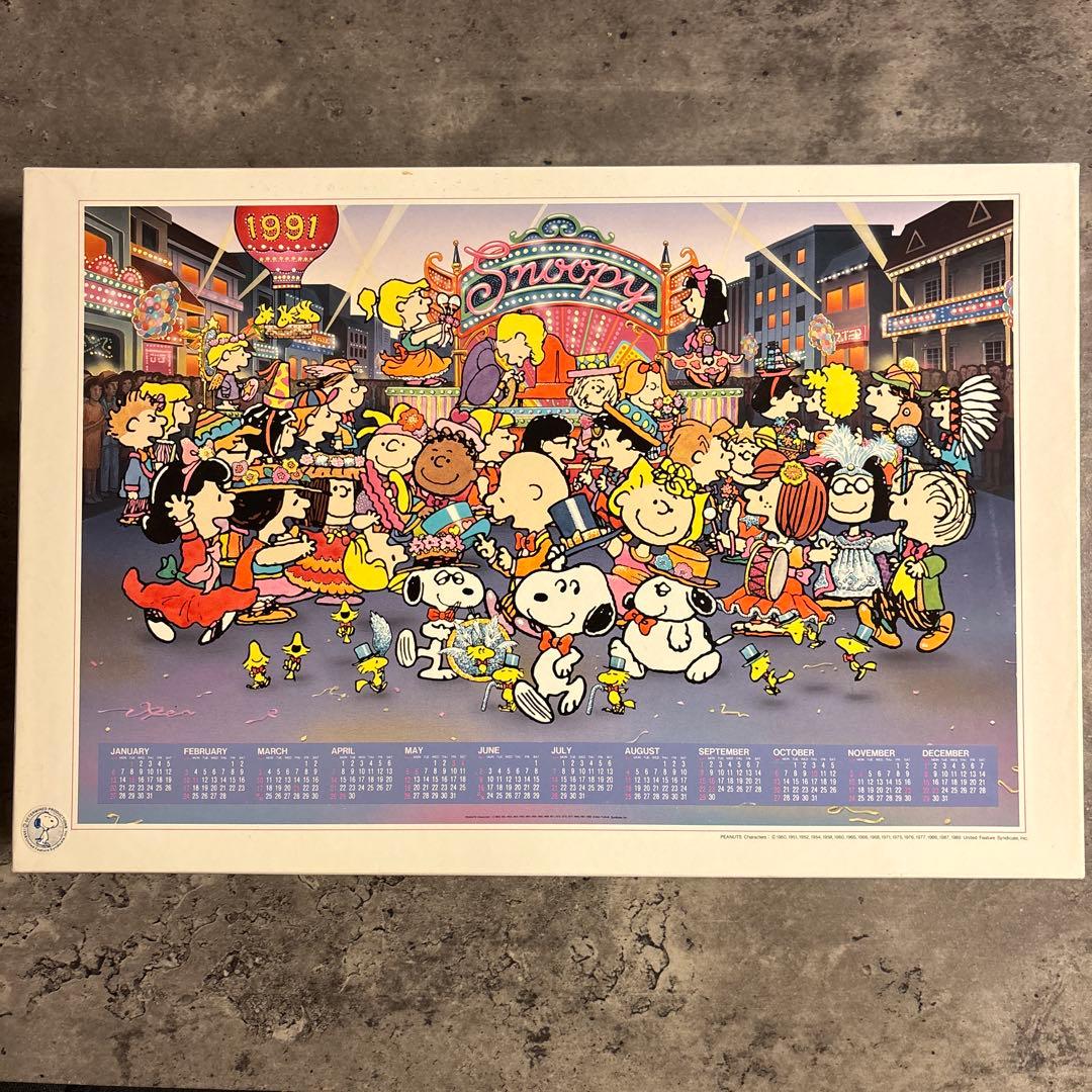 アポロ社 スヌーピー 1000ピース ジグソーパズル 1991年カレンダー PEANUTS スヌーピー ジグソーパズル 1000ピース アポロ社 新品未開封