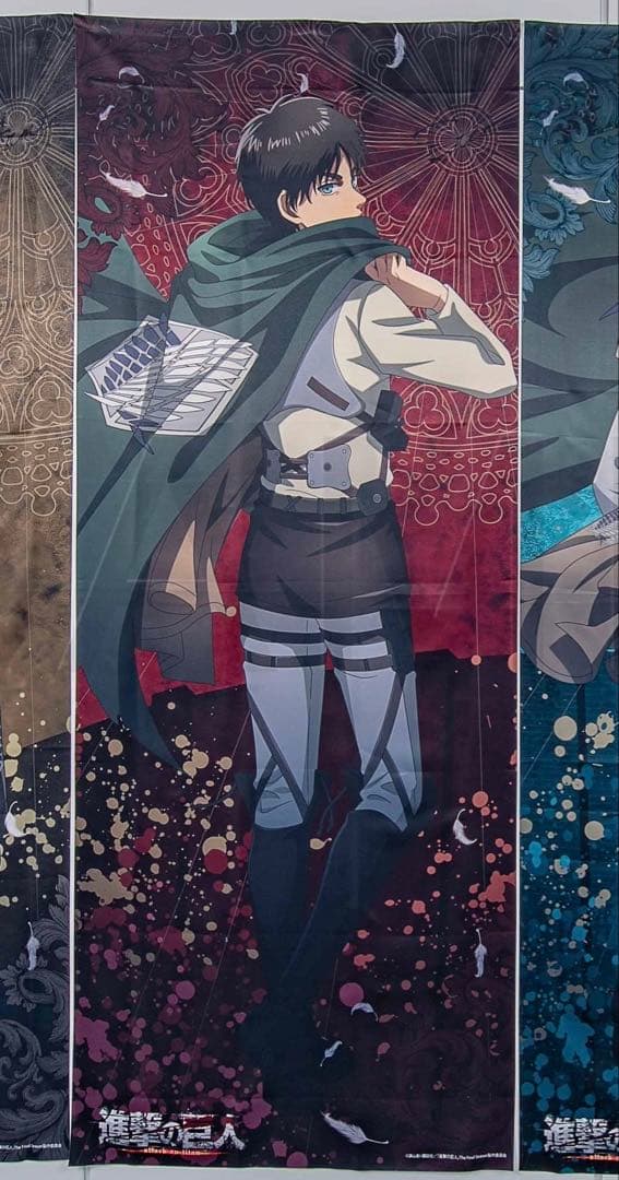 進撃の巨人 エレン くじ引き堂 S賞 等身大布ポスター タペストリー
