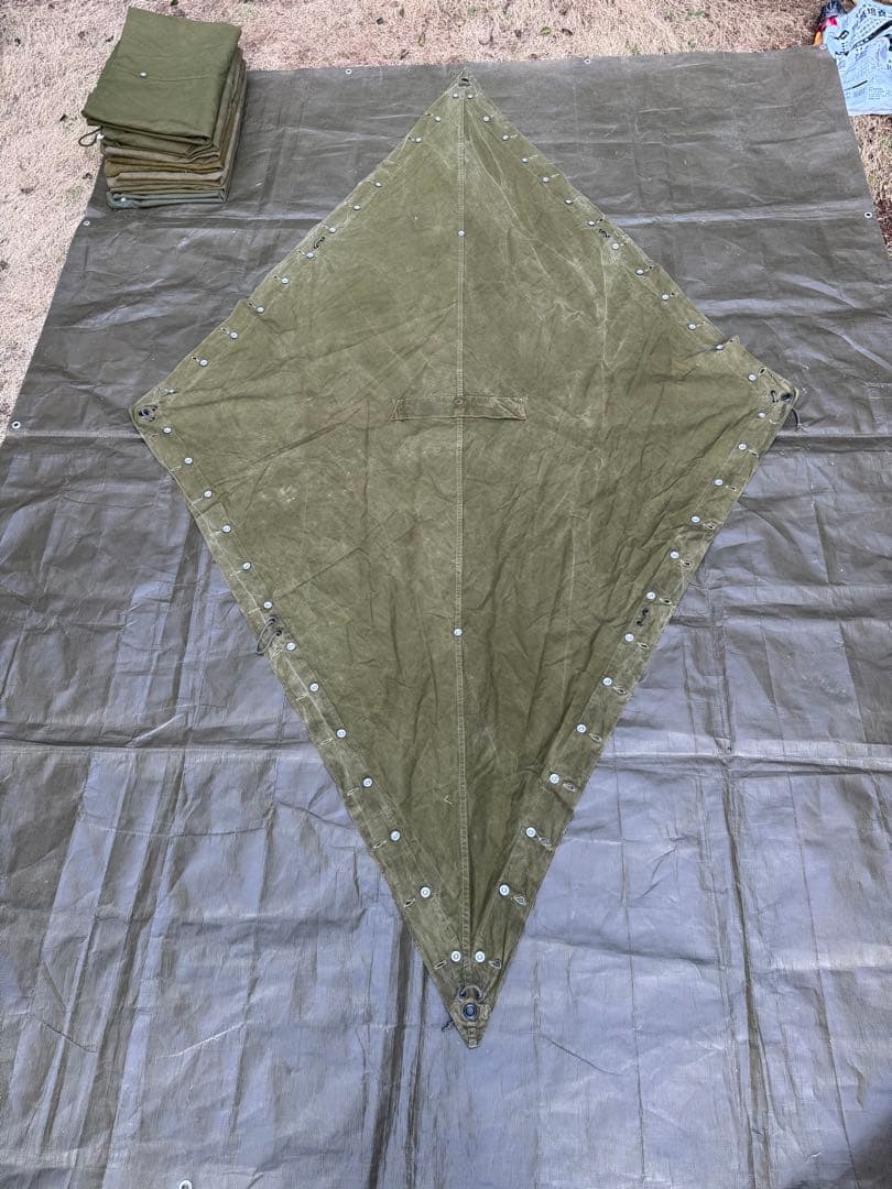 希少！ヴィンテージ ノルウェー軍幕 8枚 ポール アルミペグ付き - メルカリ