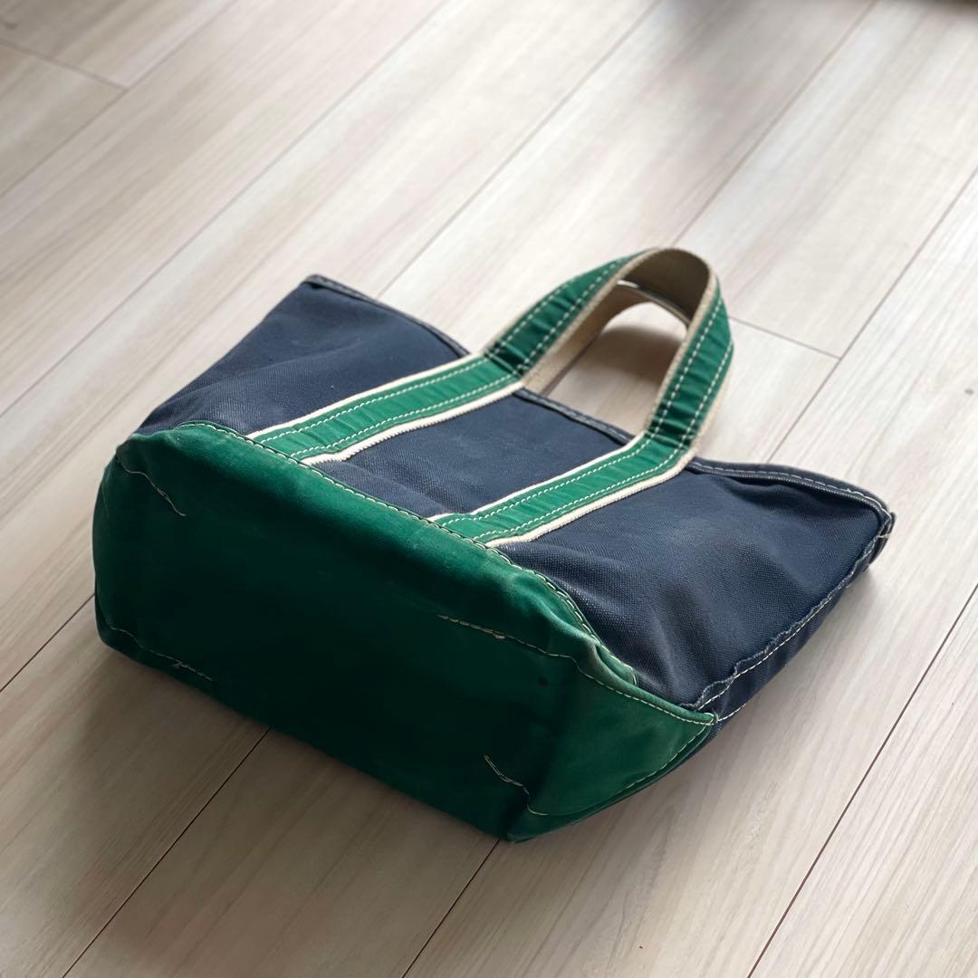 大人気の紺x緑！状態良好！80s ビンテージ L.L.BEAN トートバッグ