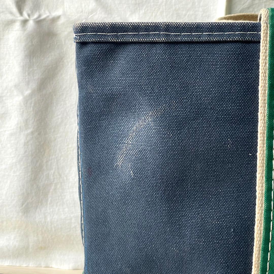 大人気の紺x緑！状態良好！80s ビンテージ L.L.BEAN トートバッグ