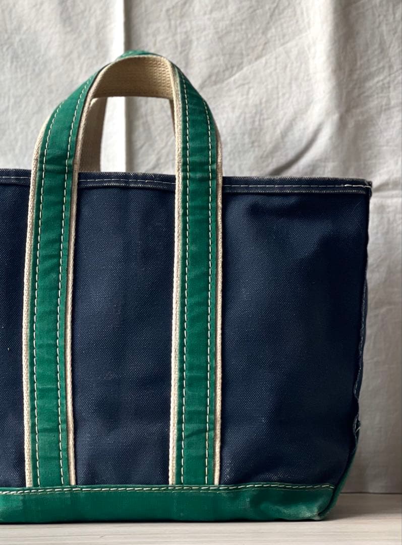 大人気の紺x緑！状態良好！80s ビンテージ L.L.BEAN トートバッグ