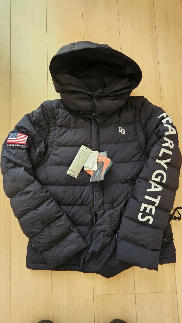 【美品】パーリーゲイツ 2WAYダウンジャケット （M）ネイビー PEARLY GATES（パーリーゲイツ） 【美品】パーリーゲイツ 2WAYダウン