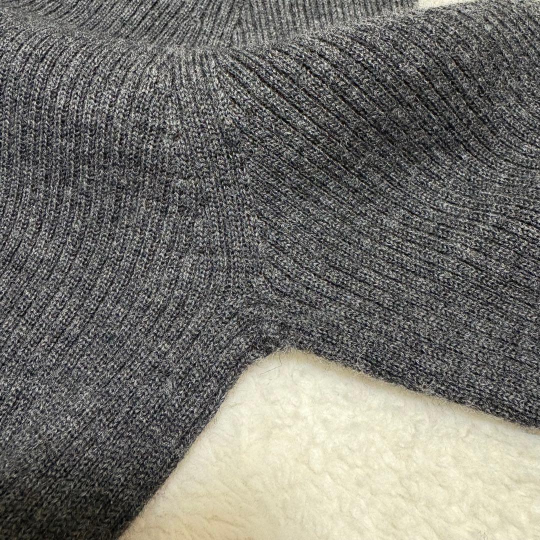 美品 Yohji Yamamoto ハイネック ジップ ニット パープル