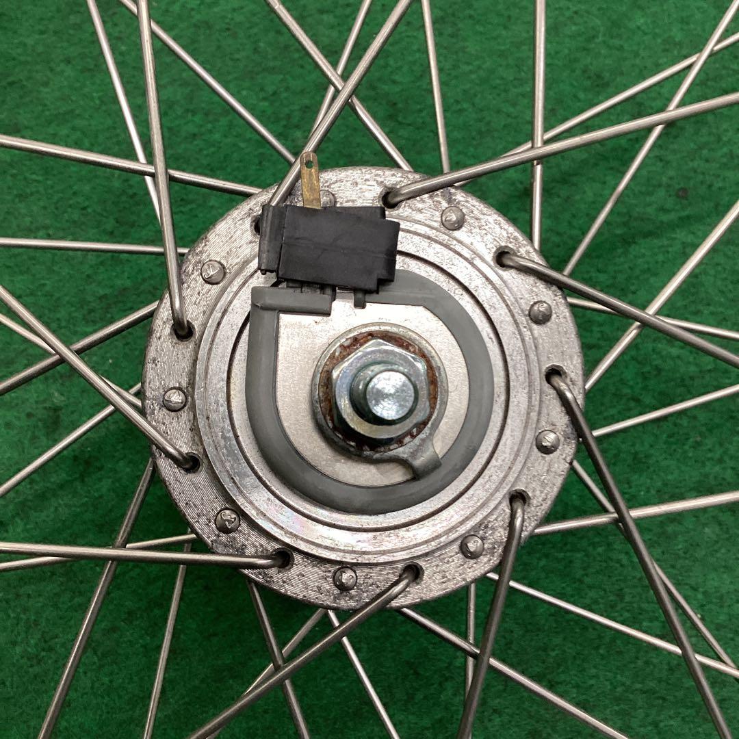 ステンレス　リム&スポーク　前輪 27x1-3/8 ハブダイナモ j2端子　27
