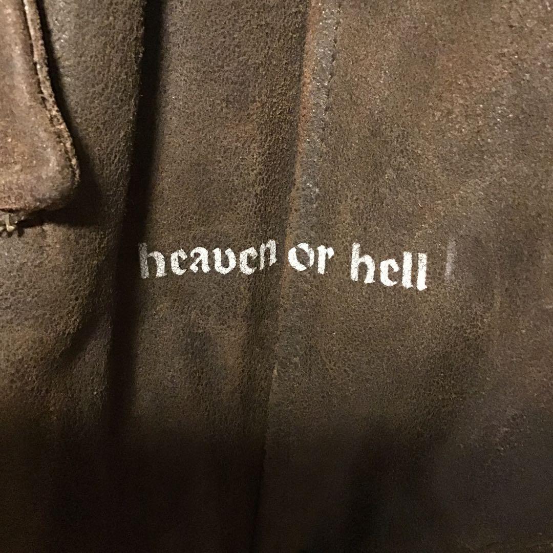 ユーロ ビンテージ ダブルライダース レザー ステンシル ペイント