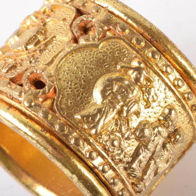 中国 光緒天宝足銀 山水人物彫 板指 N 7475 - メルカリ