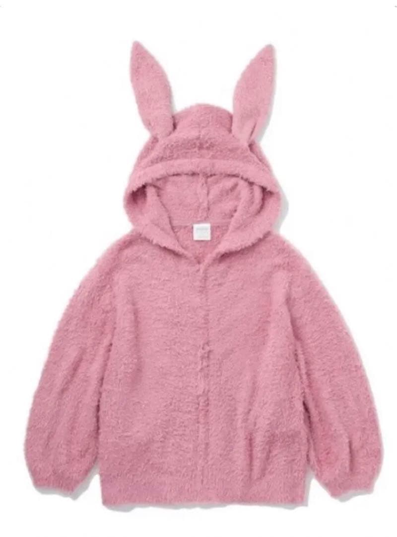 新品☆gelato pique☆ラビットモコパーカー☆F☆PNK☆ジェラートピケ