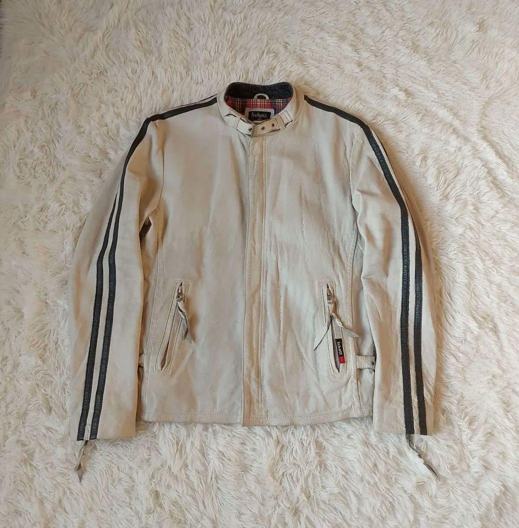 ジャケット・アウター Schott CLASSIC RACER Single Riders White Schott CLASSIC RACER Single Riders White - メルカリ