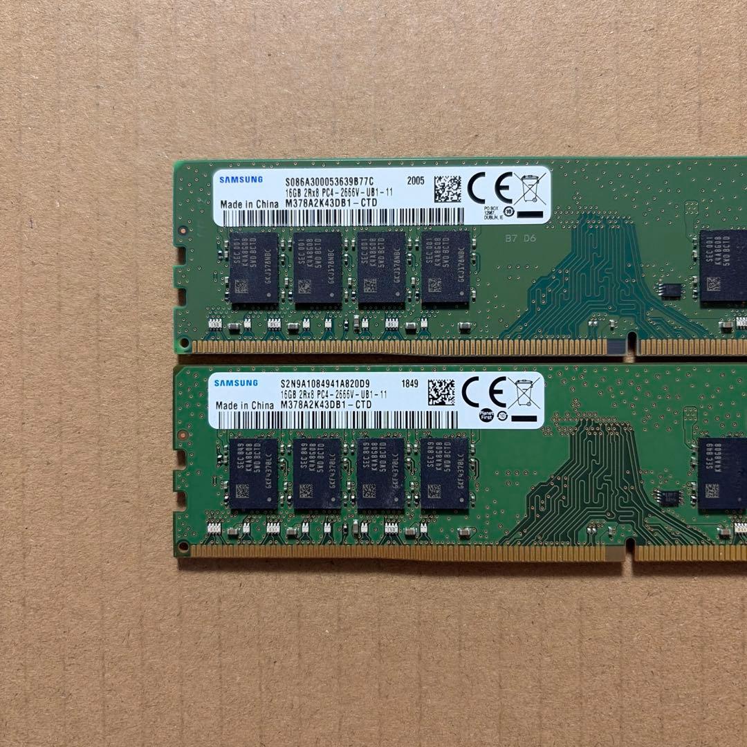 [14] デスクトップ PC メモリ16GBx2(32GB) DDR4 2666 Amazon.co.jp: デスクトップPC用メモリ 32GB(16GBx2枚) PC4-21300(DDR4