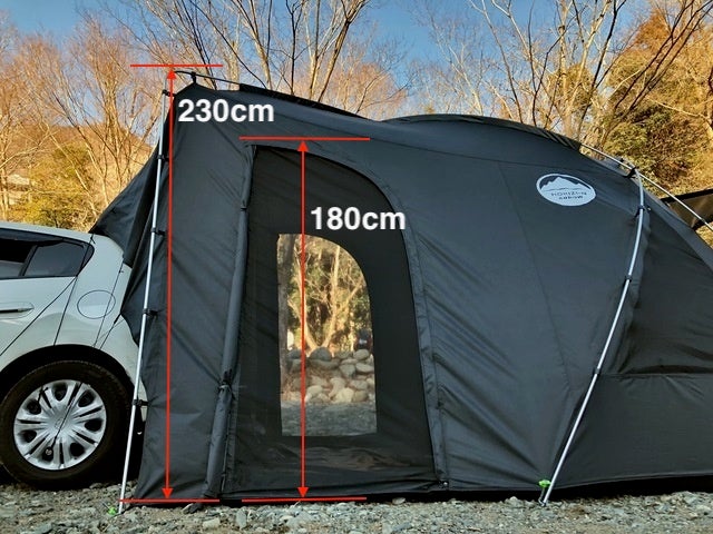 車中泊! 車に連結できるテント(カーレックス）アウトドアで快適な