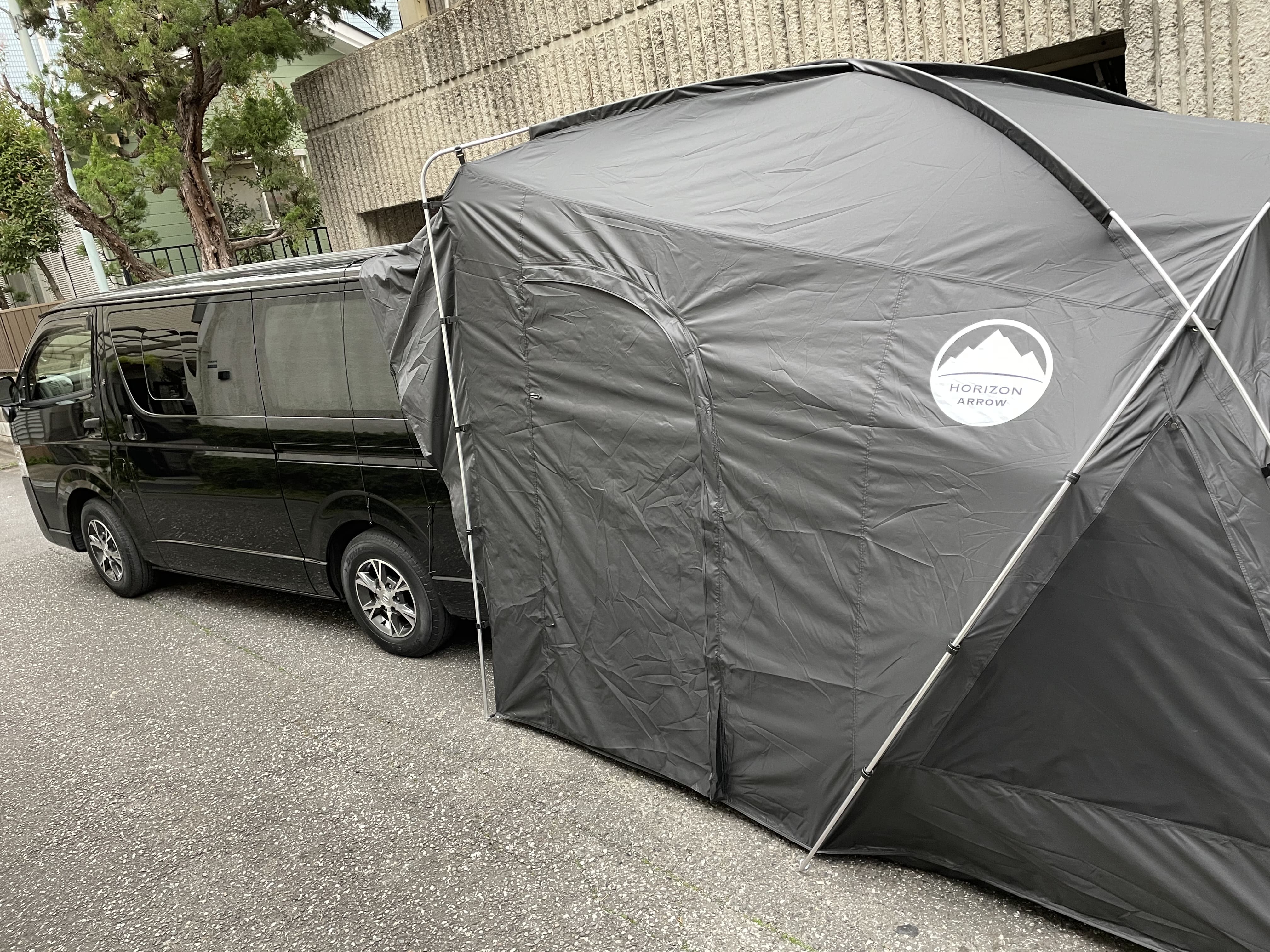 車中泊! 車に連結できるテント(カーレックス）アウトドアで快適な