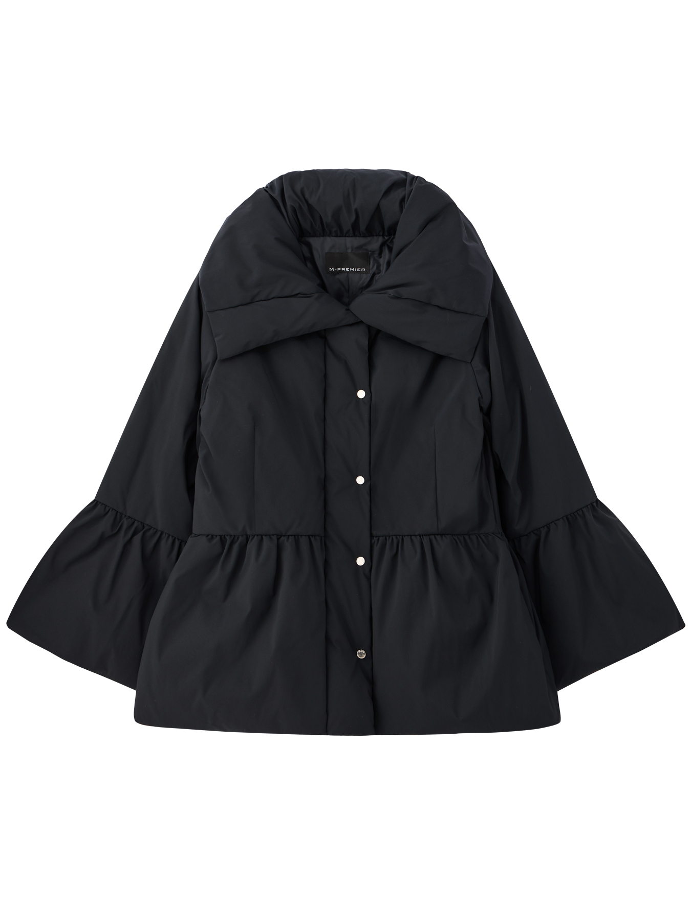 WINTER SALE】50%OFF＜ドットボタンペプラムダウンジャケット