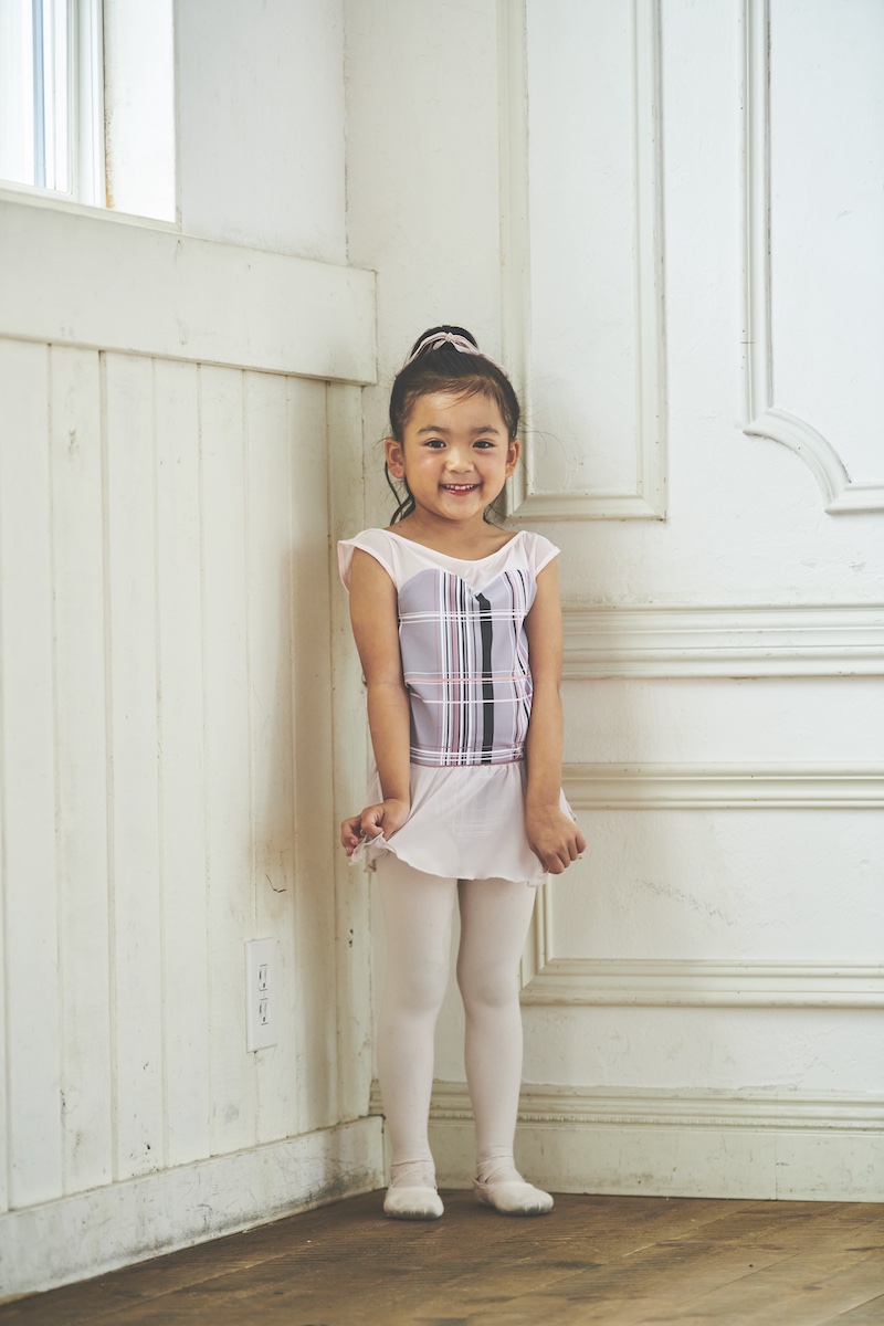 stina / type I drop / lavender gray check / kids / girl