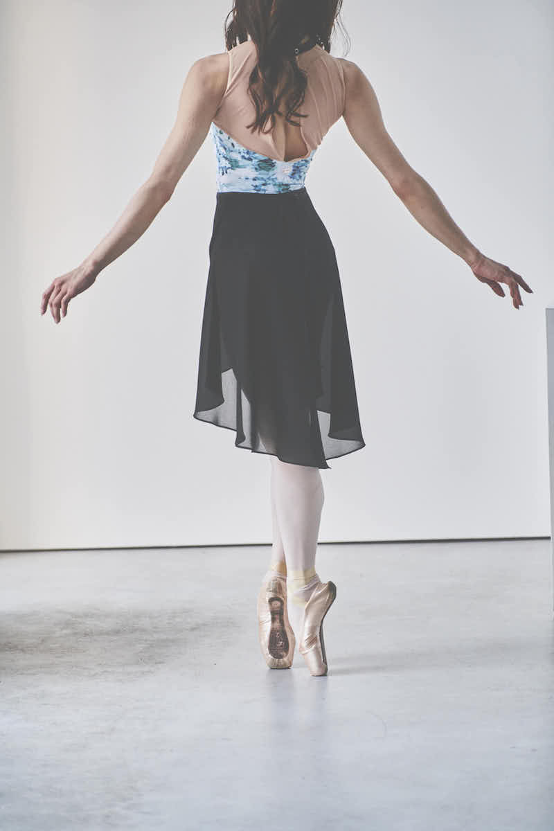 stina / black ribbon wrap skirt / black