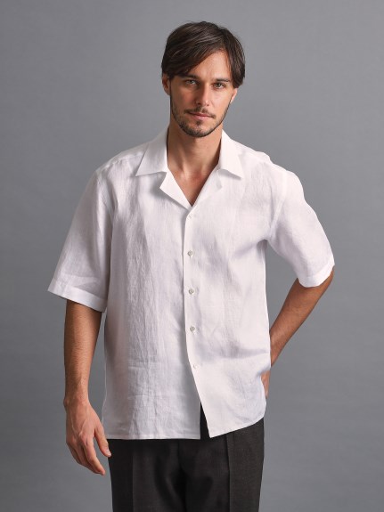 リネン オープンカラーシャツ（シャツ）｜CIRIELLO（チリエッロ