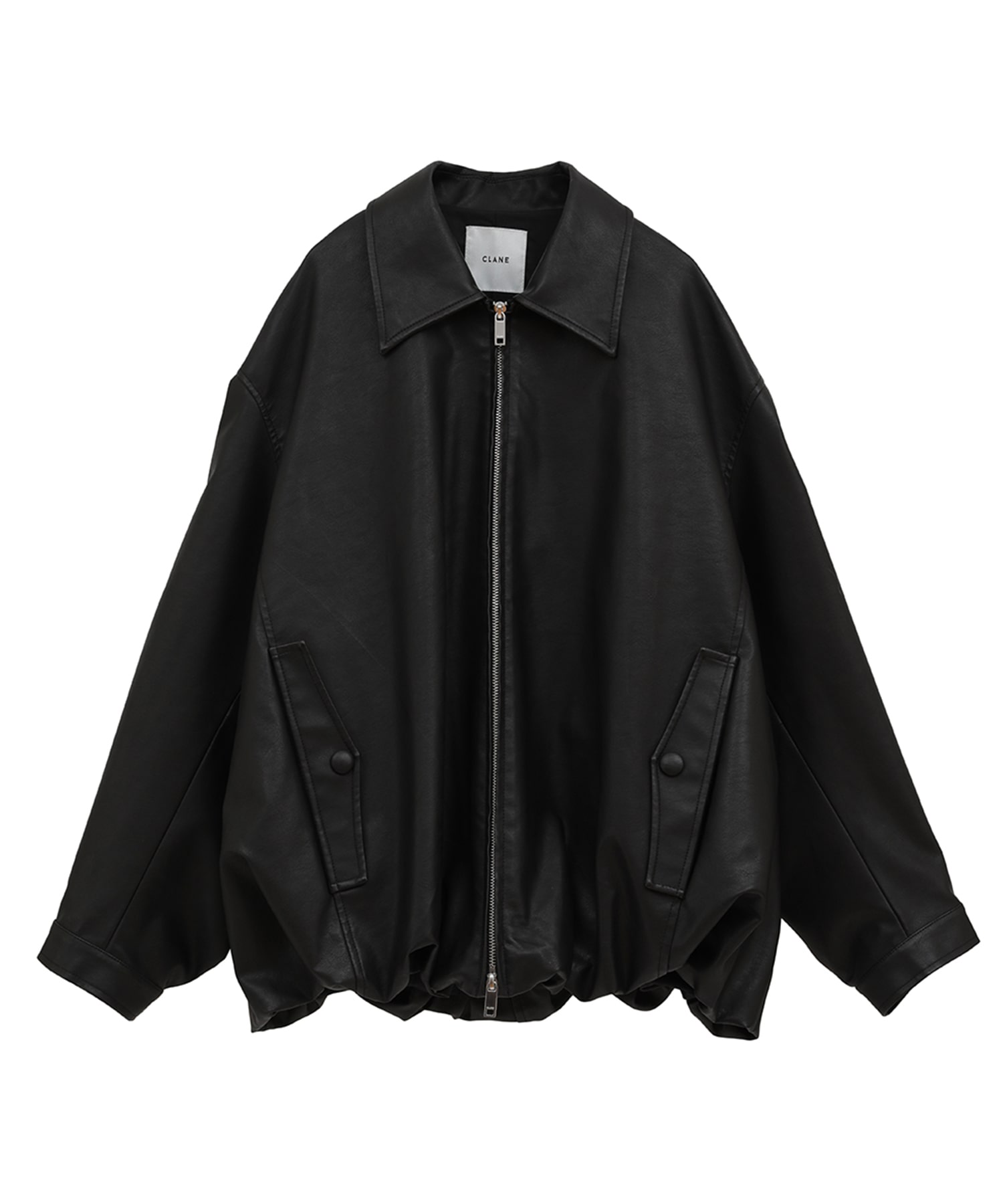 FAKE LEATHER BALLOON JACKET(1 BLACK): CLANE: WOMENS｜ STUDIOUS
