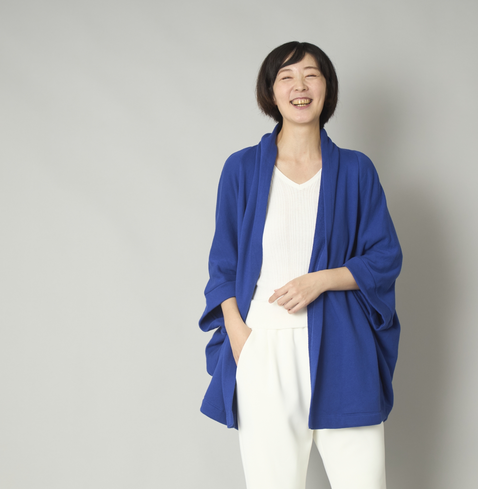 TANG./パイル裏毛ショールガウン -着心地にこだわったスーピマ綿の裏毛